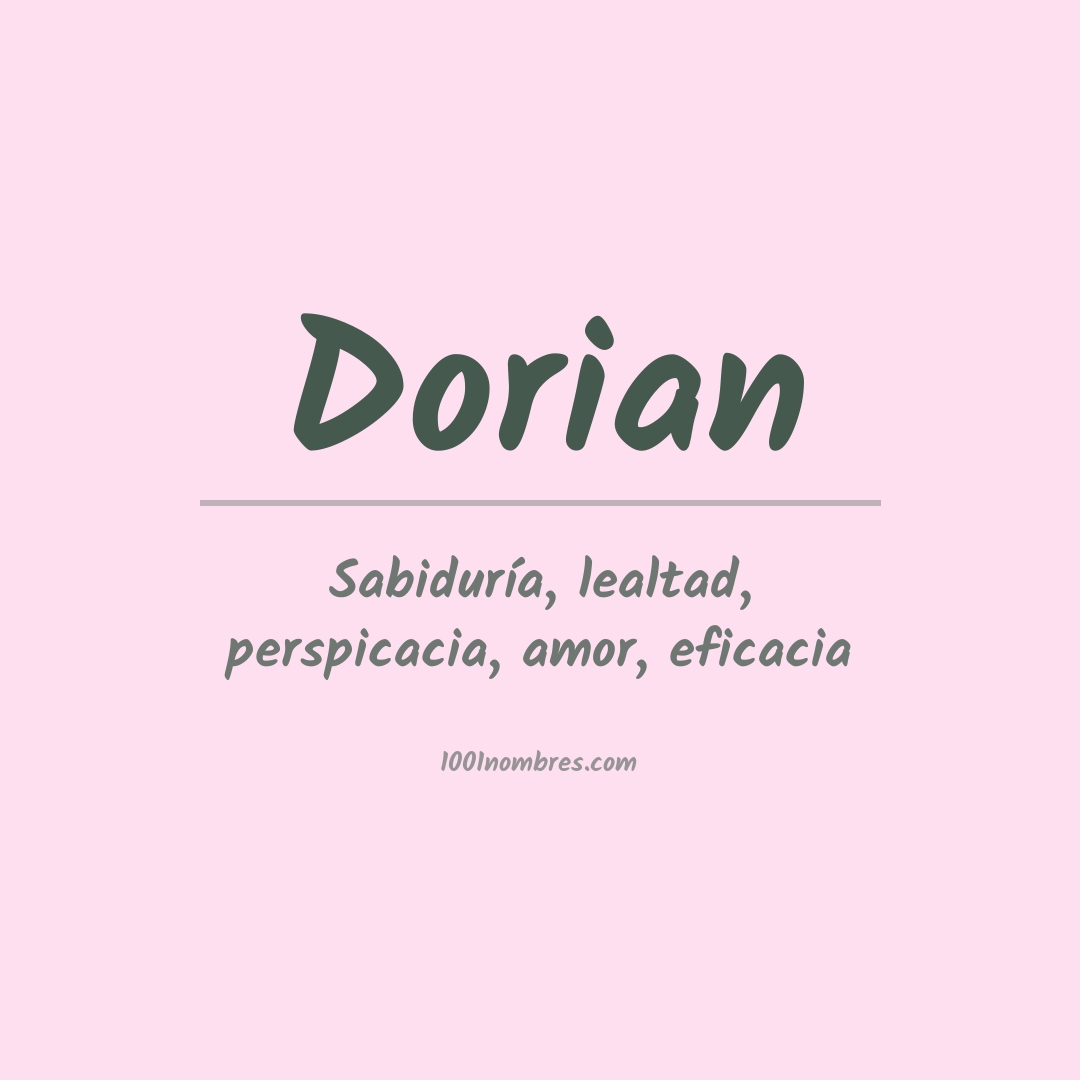 Significado del nombre Dorian