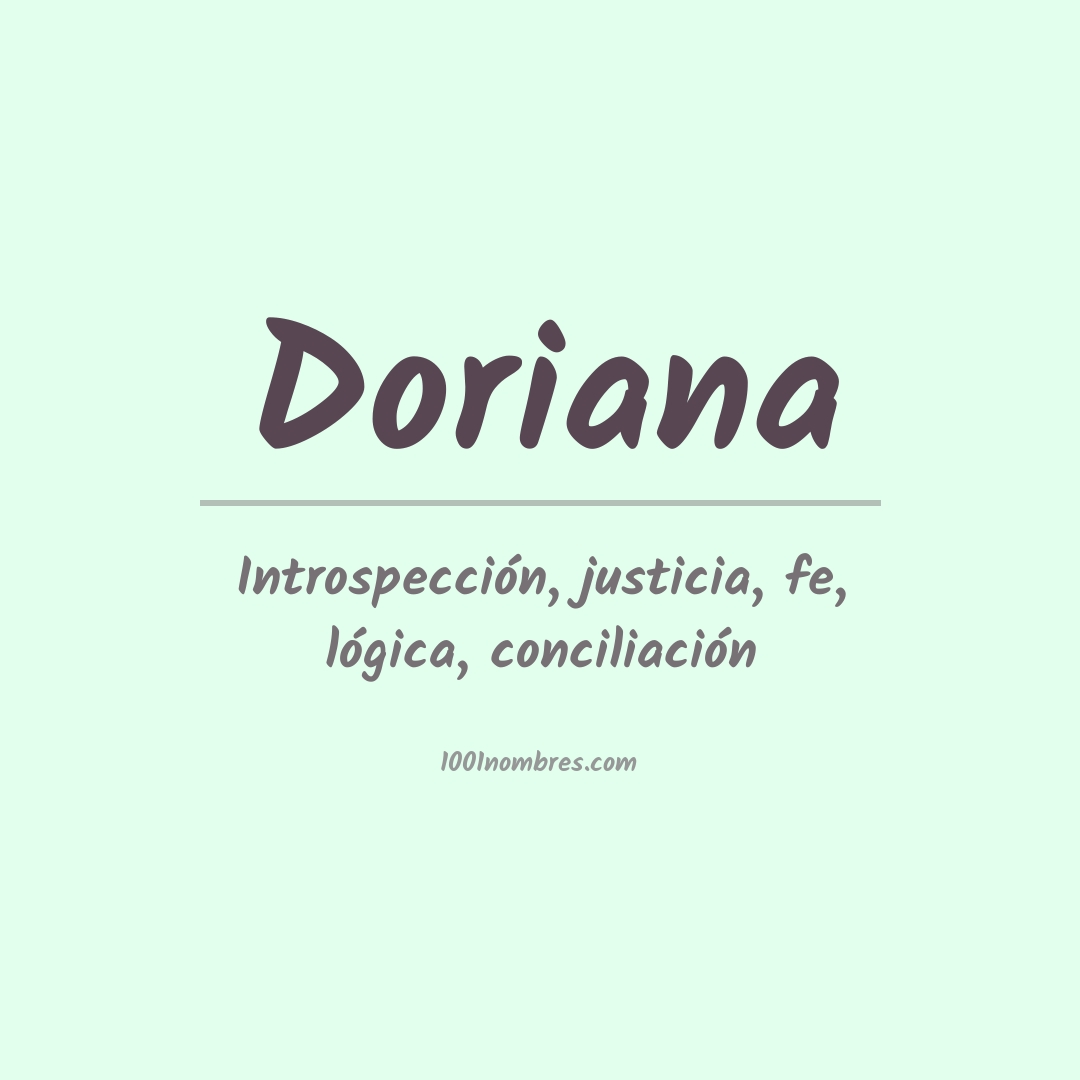 Significado del nombre Doriana Significado del nombre Doriana