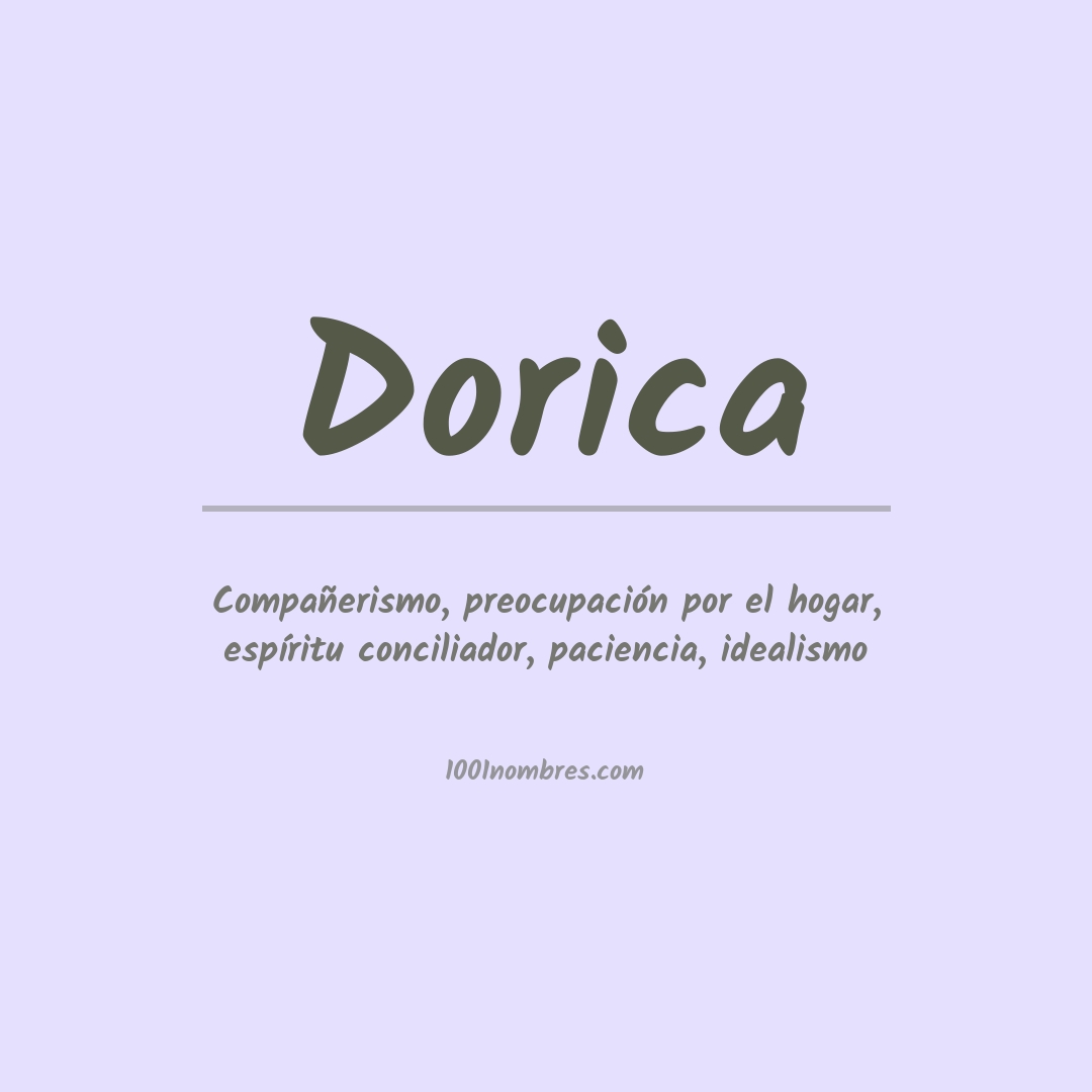 Significado del nombre Dorica