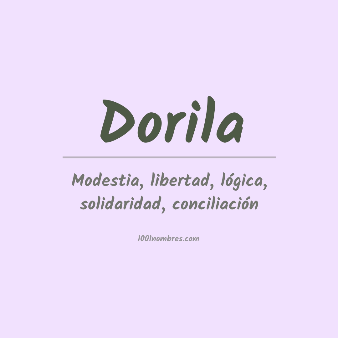 Significado del nombre Dorila Significado del nombre Dorila