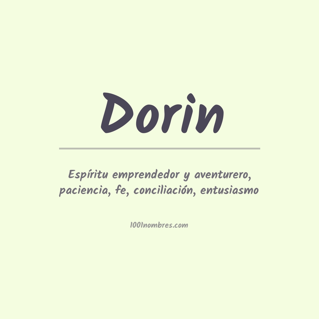 Significado del nombre Dorin