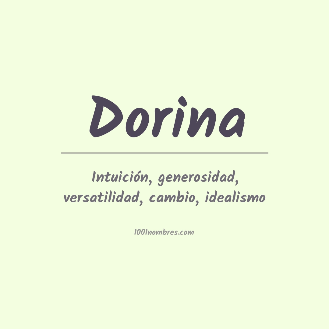 Significado del nombre Dorina