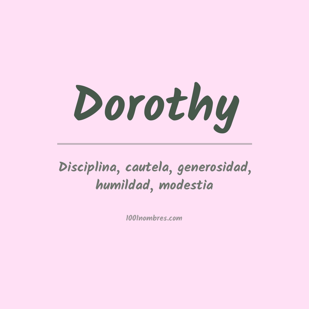 Significado del nombre Dorothy