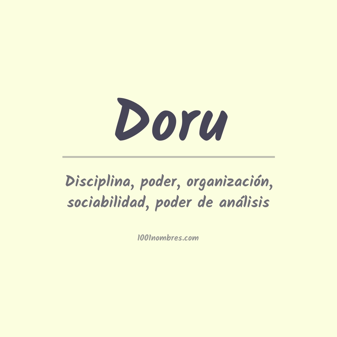 Significado del nombre Doru Significado del nombre Doru