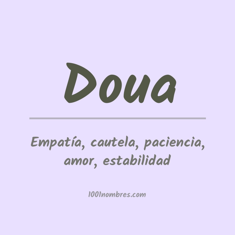 Significado del nombre Doua Significado del nombre Doua