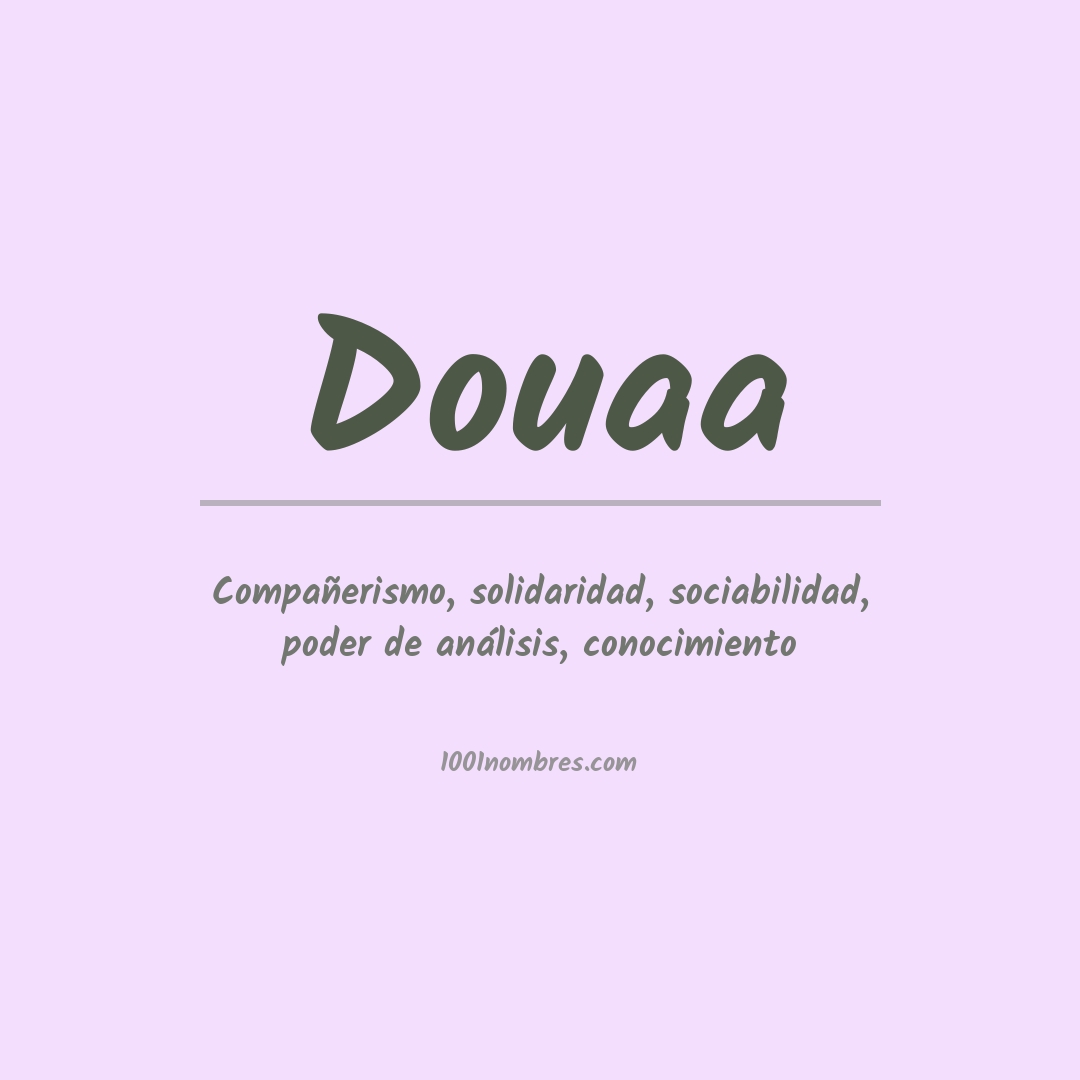 Significado del nombre Douaa