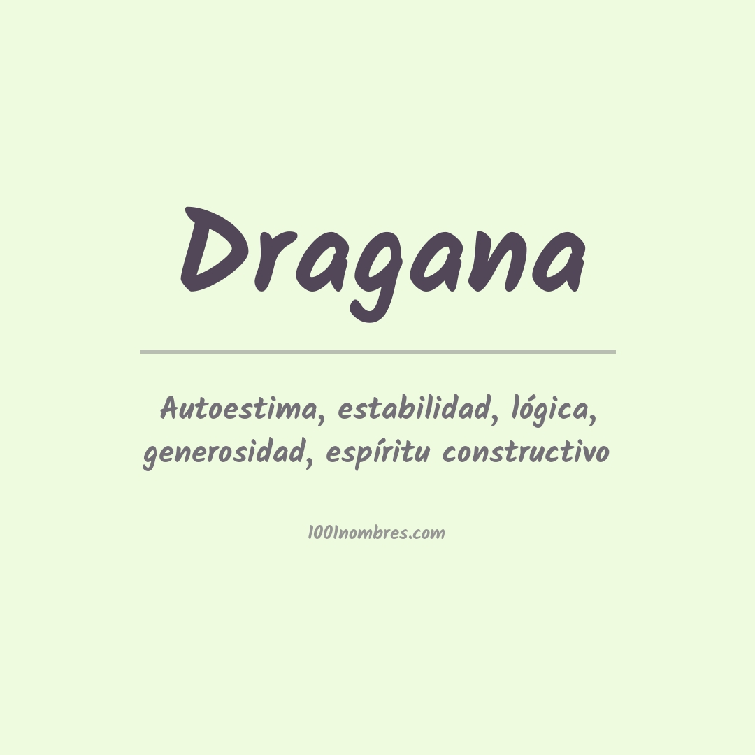 Significado del nombre Dragana