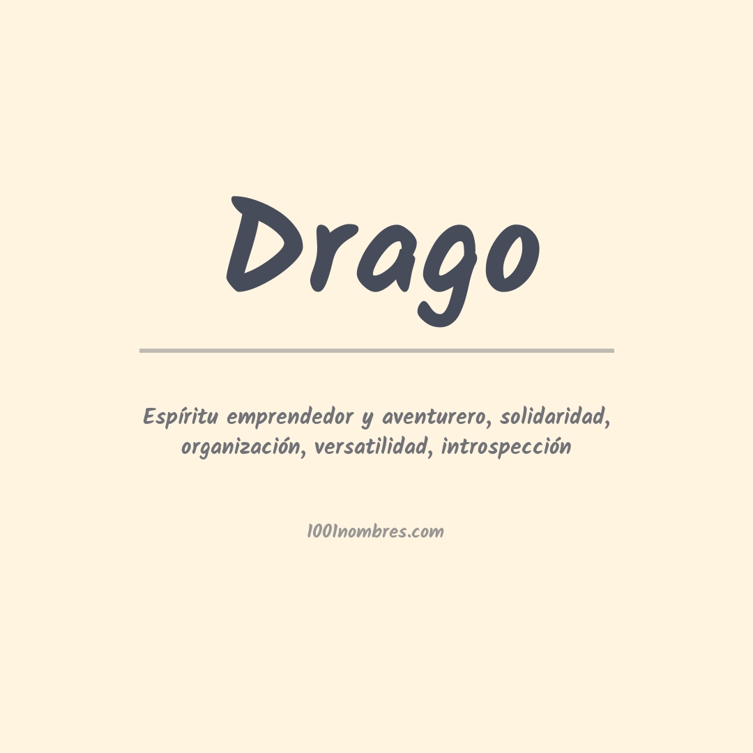 Significado del nombre Drago