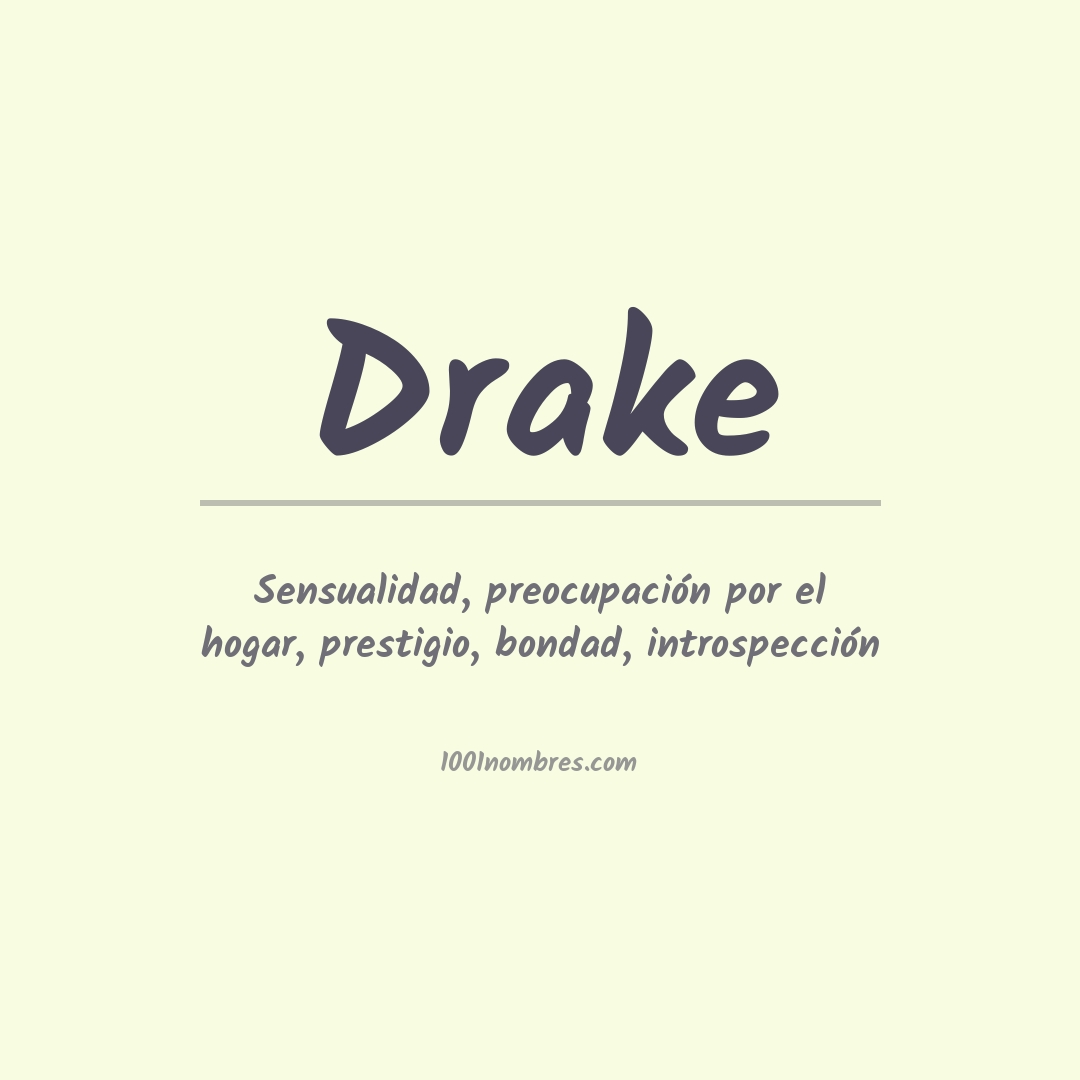 Significado del nombre Drake