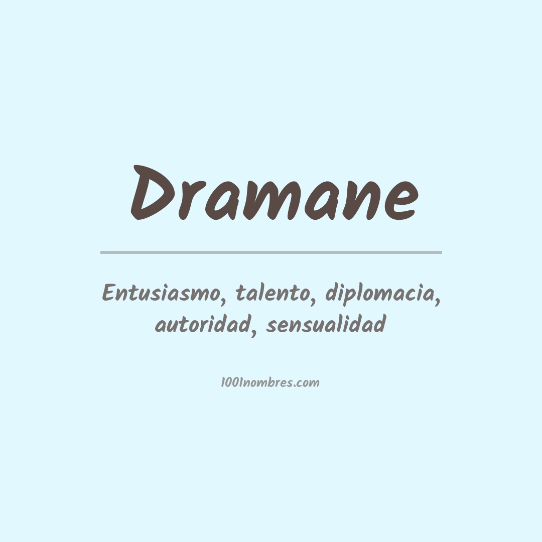 Significado del nombre Dramane