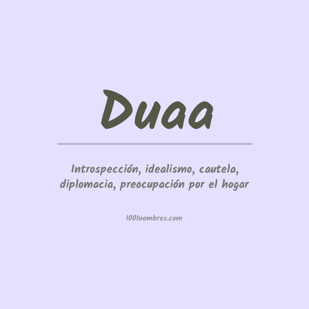 Significado del nombre Duaa