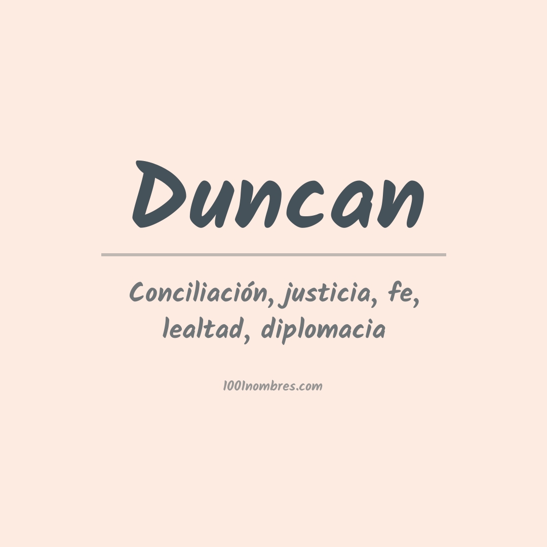 Significado del nombre Duncan