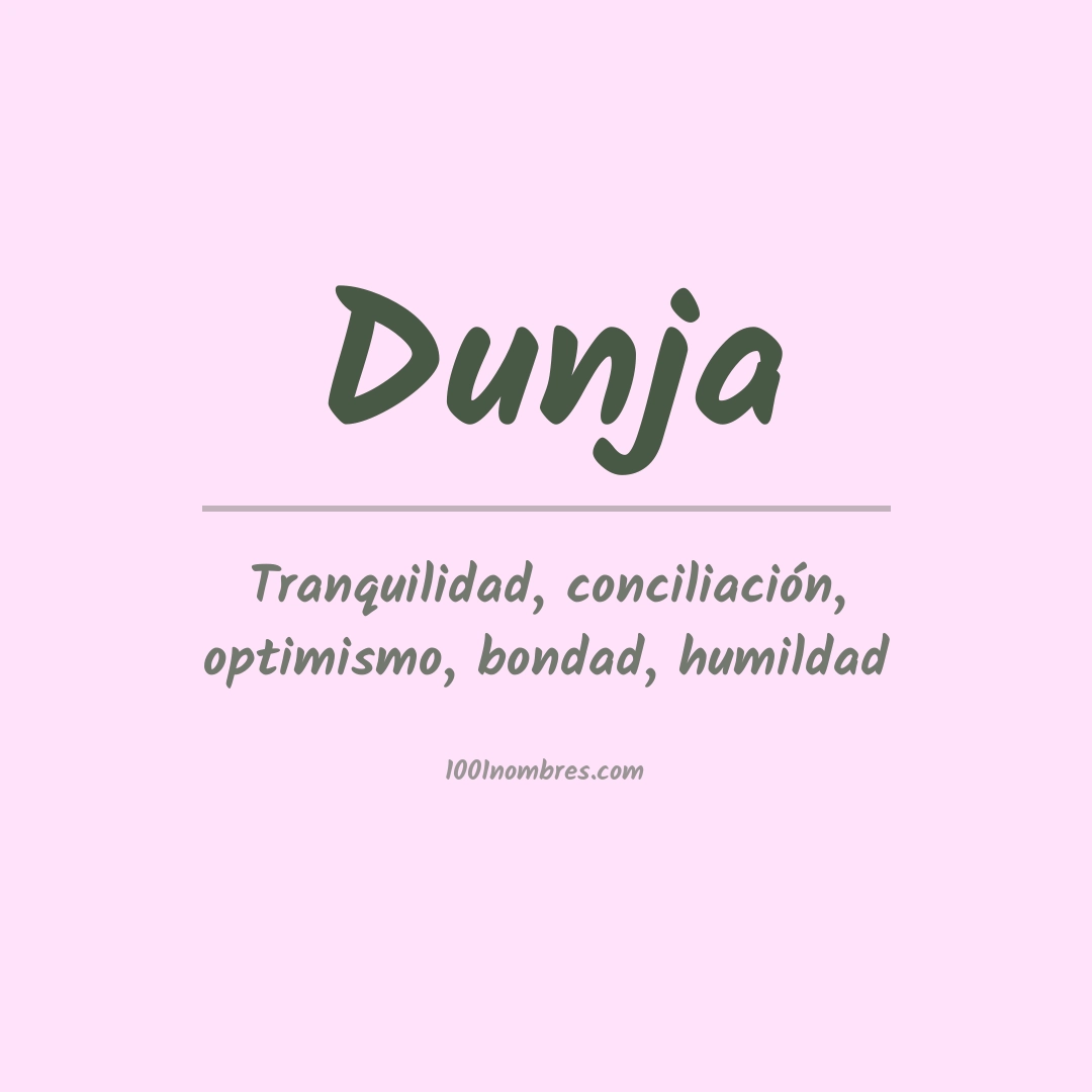 Significado del nombre Dunja Significado del nombre Dunja