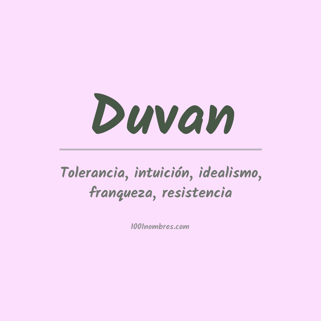Significado del nombre Duvan
