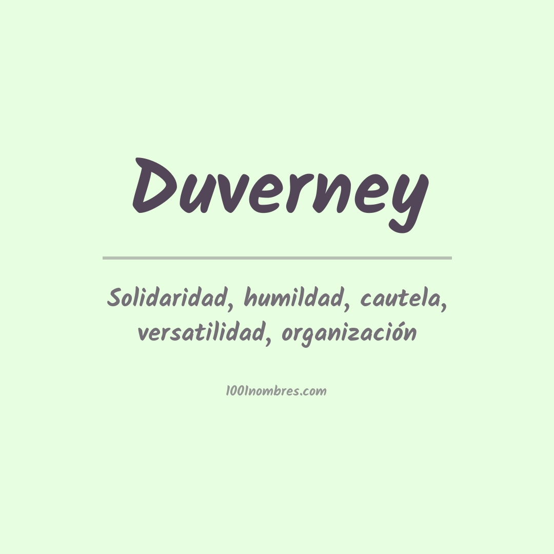 Significado del nombre Duverney