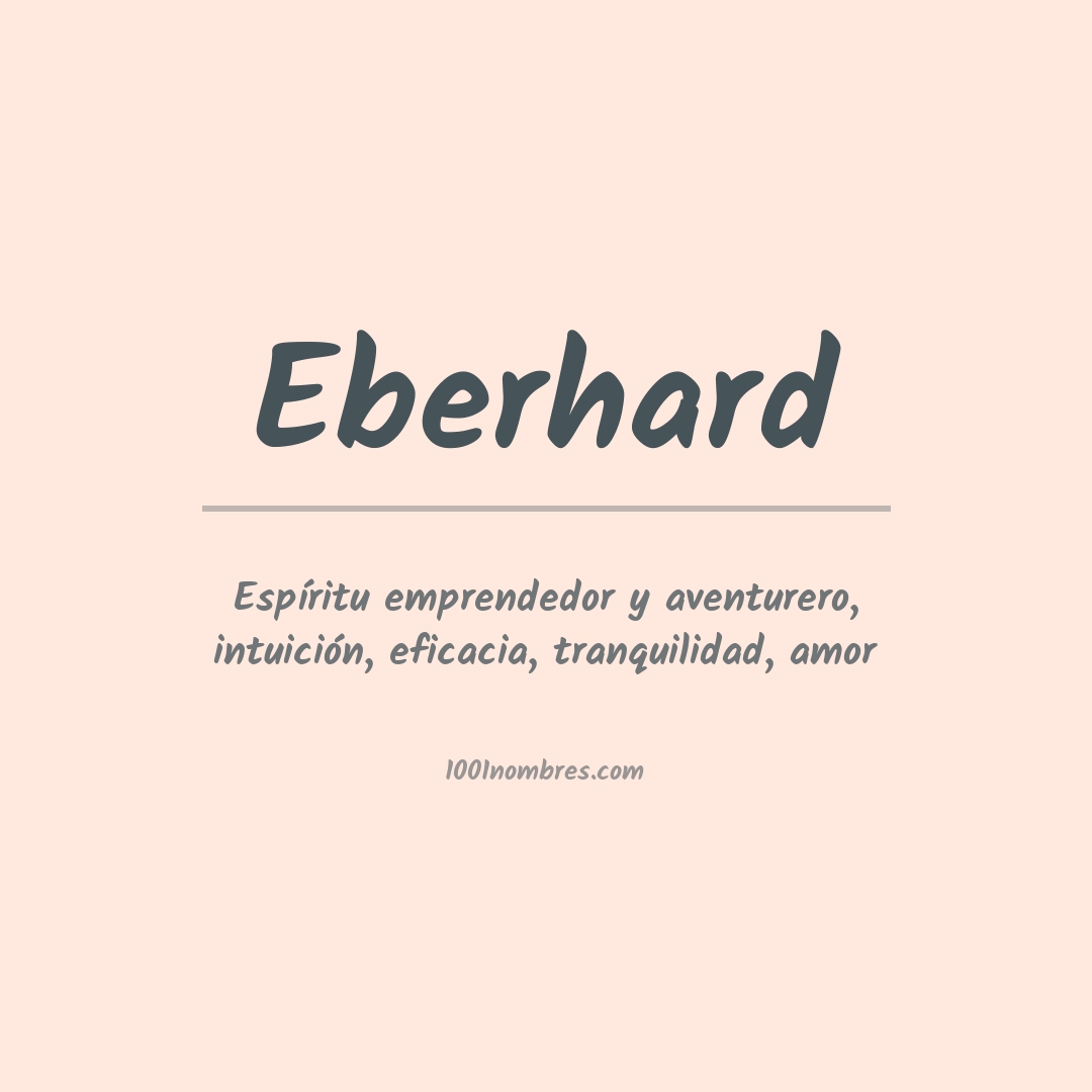 Significado del nombre Eberhard