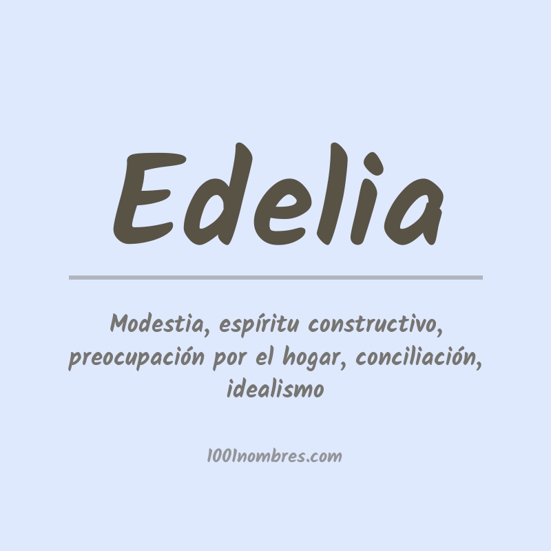 Significado del nombre Edelia Significado del nombre Edelia