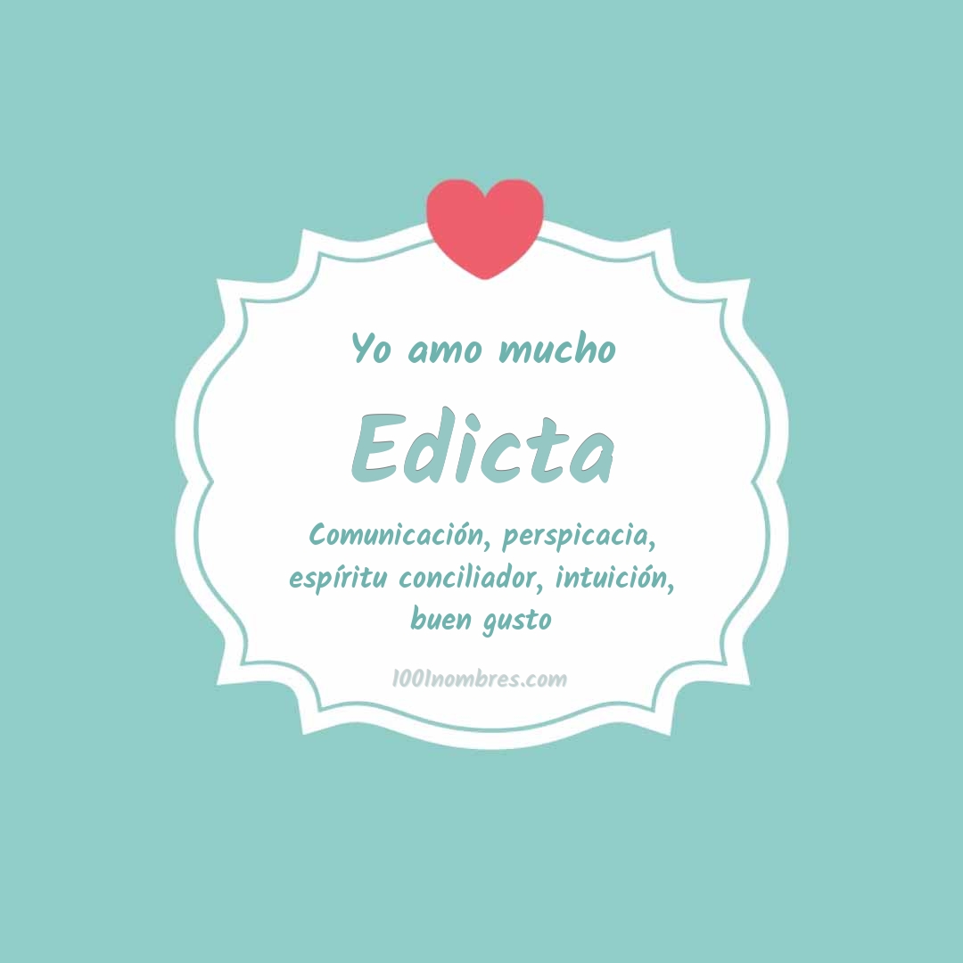 Yo amo mucho Edicta Yo amo mucho Edicta
