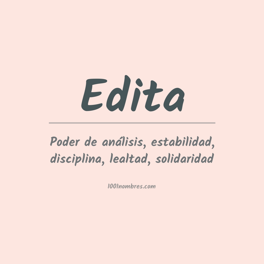 Significado del nombre Edita