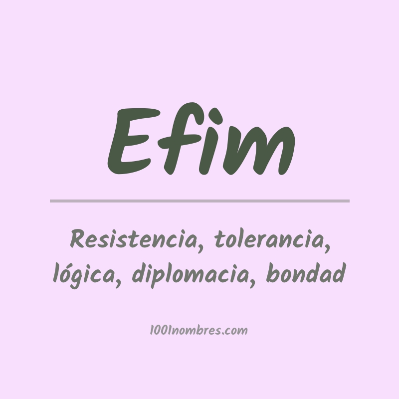 Significado del nombre Efim Significado del nombre Efim