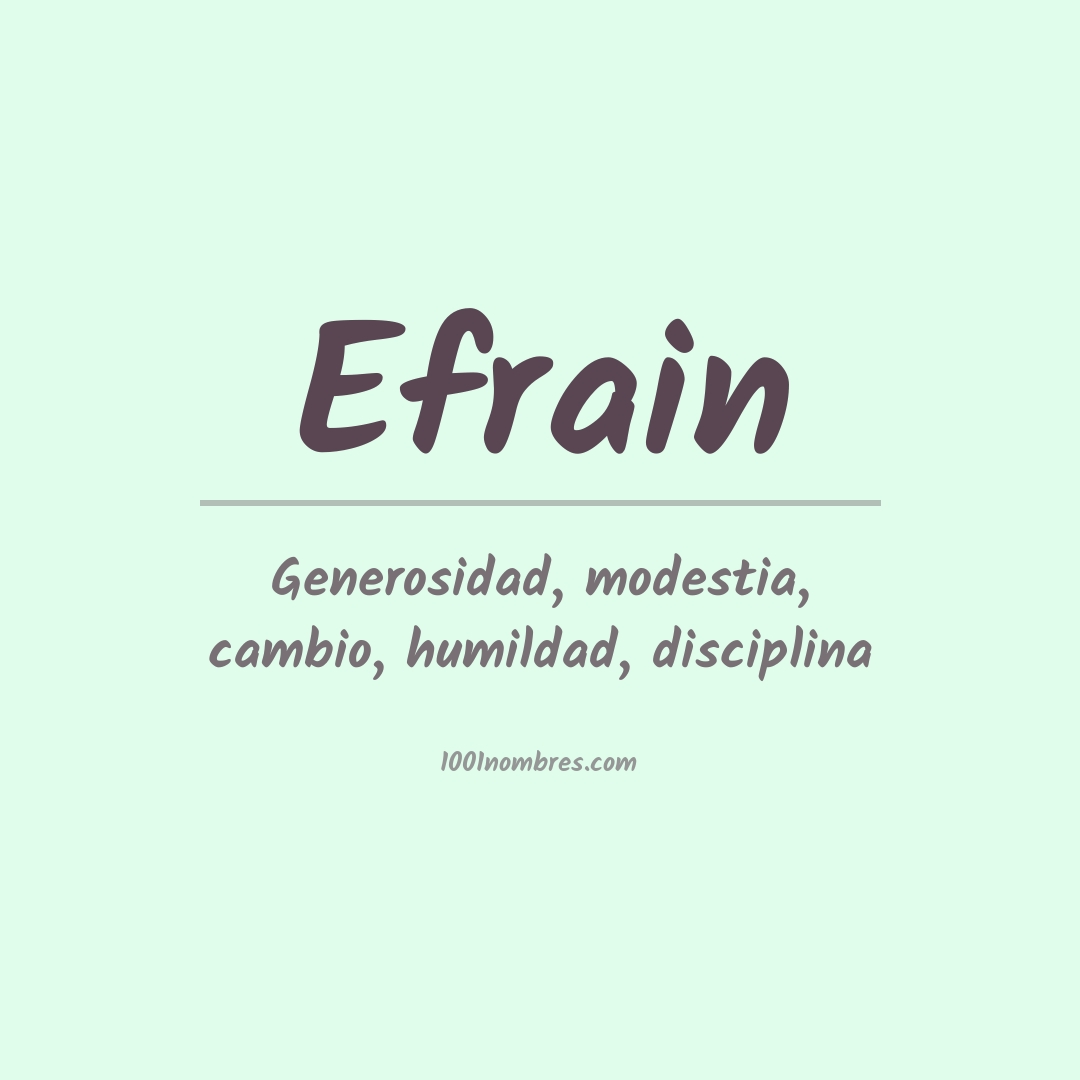 Significado do nome Efrain