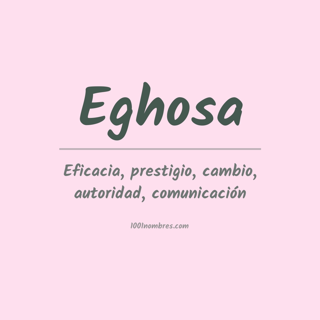 Significado del nombre Eghosa