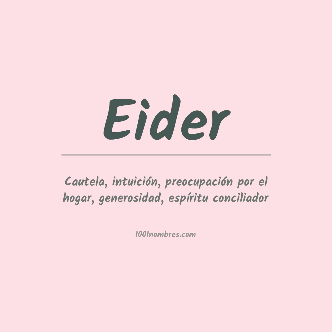 Significado del nombre Eider