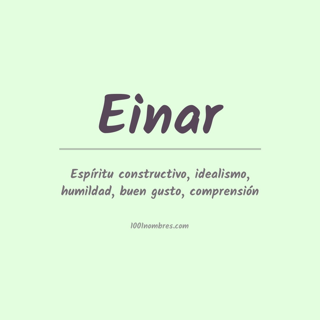 Significado del nombre Einar