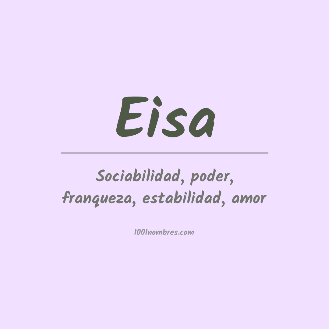 Significado del nombre Eisa