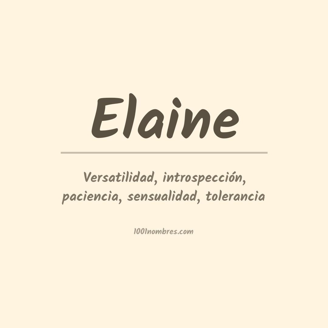 Significado del nombre Elaine