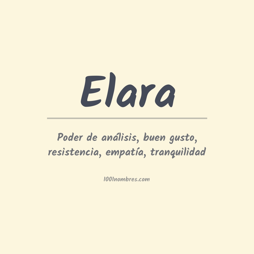 Significado del nombre Elara