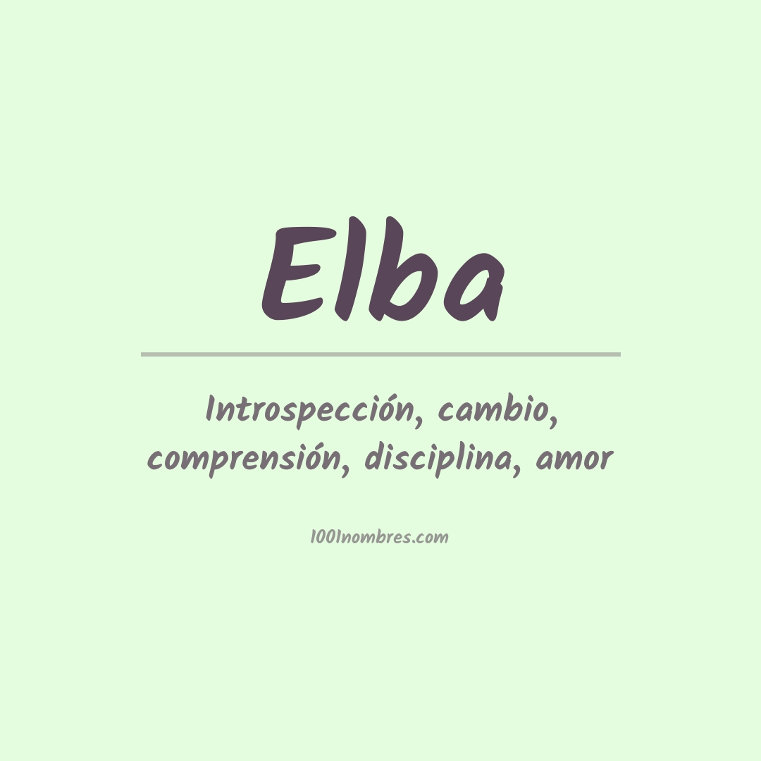 Significado del nombre Elba