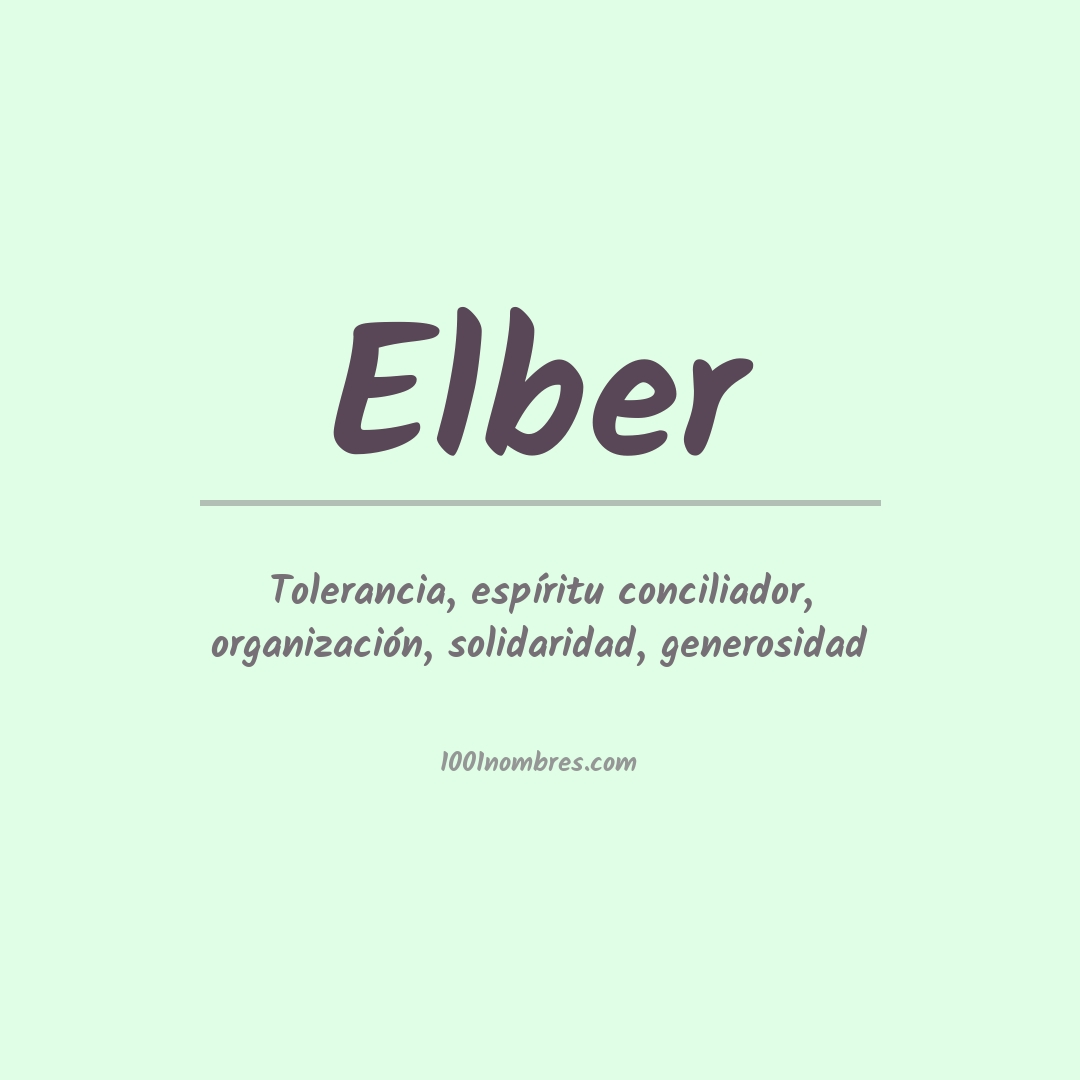 Significado del nombre Elber