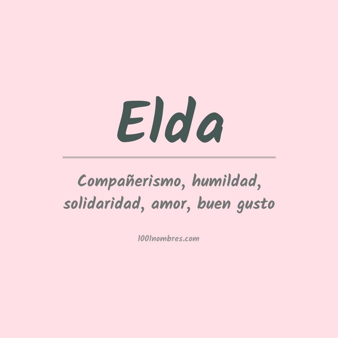 Significado del nombre Elda