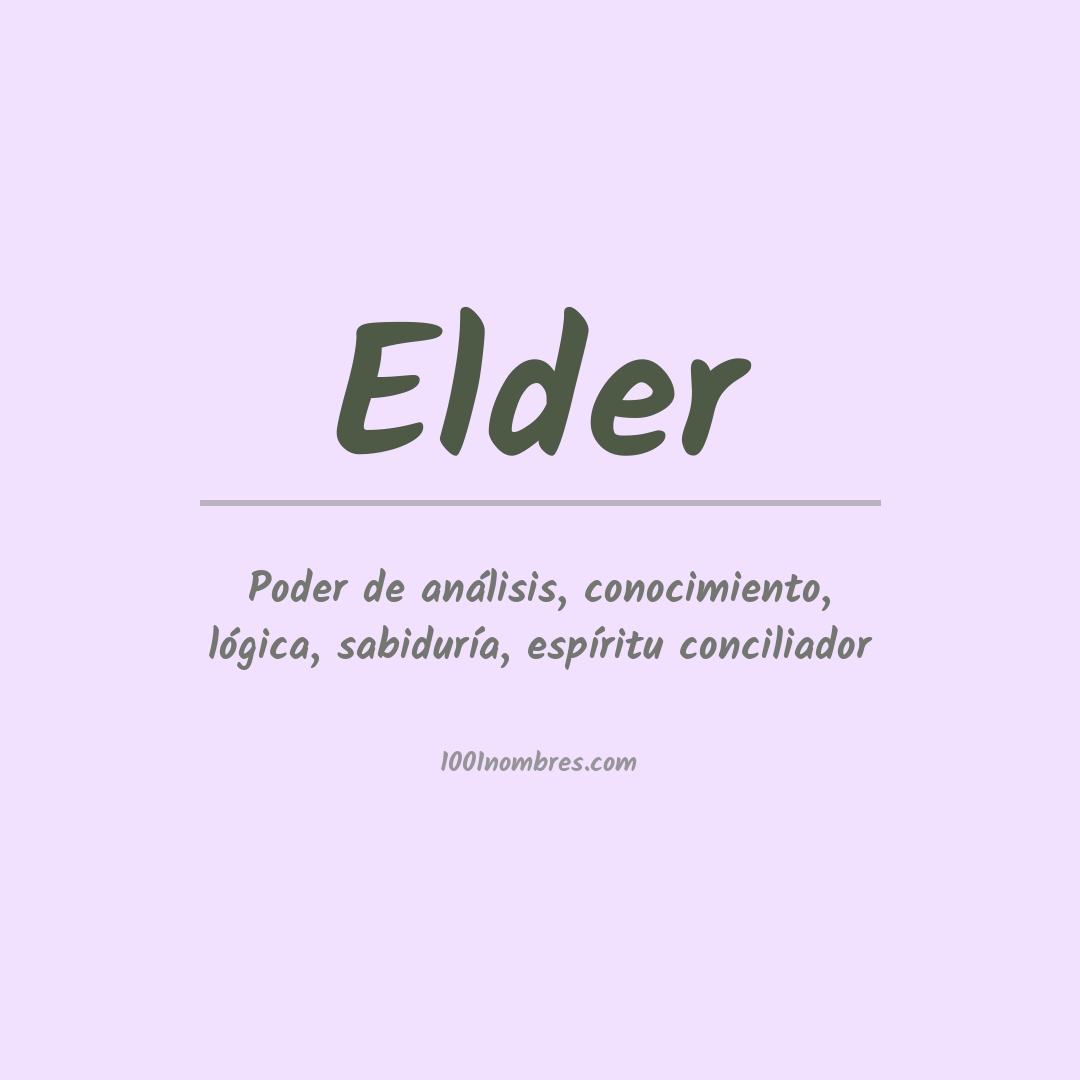 Significado del nombre Elder