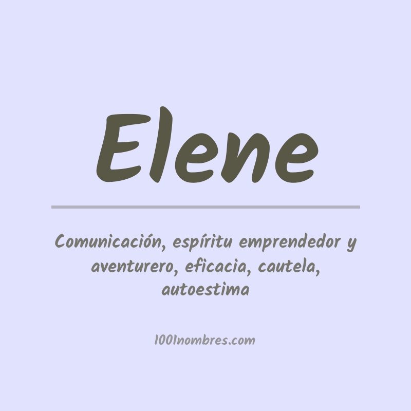 Significado del nombre Elene