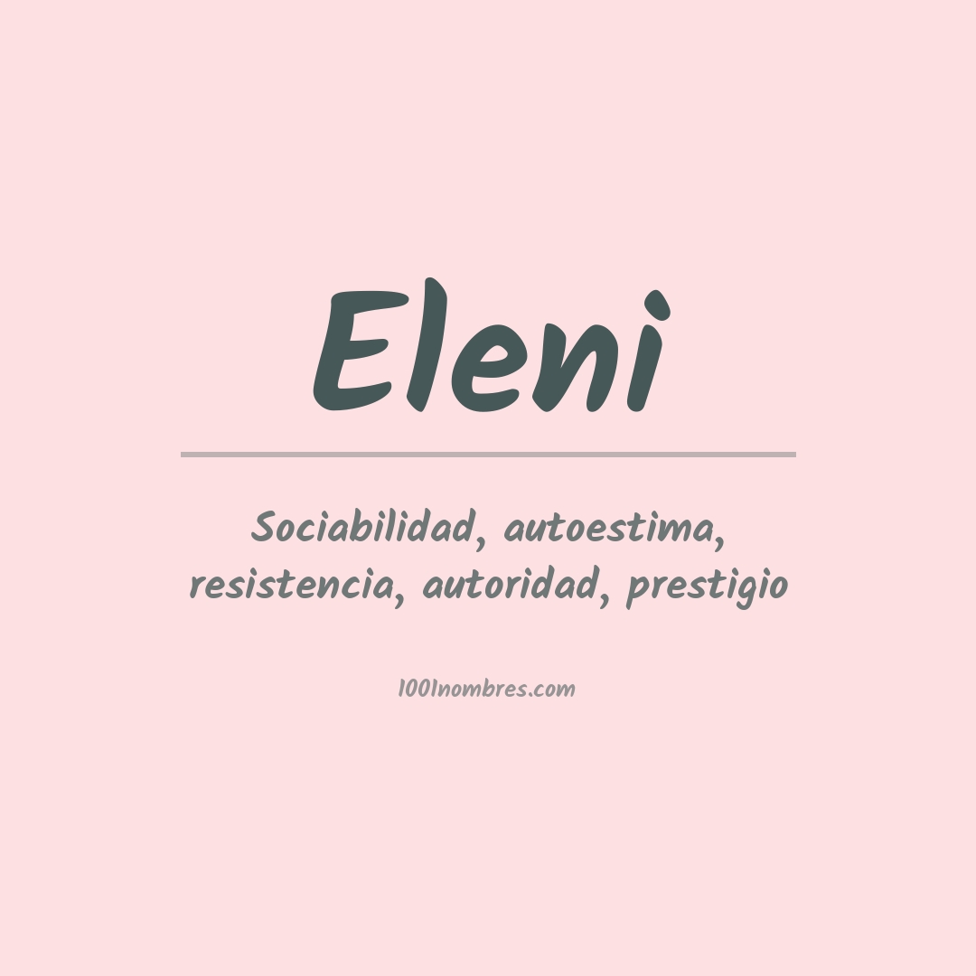 Significado del nombre Eleni