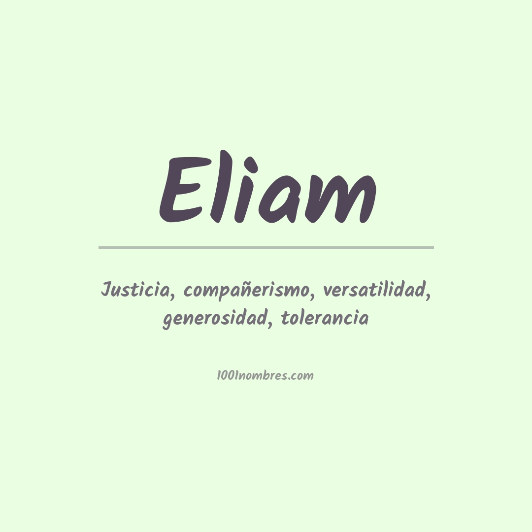 Significado del nombre Eliam