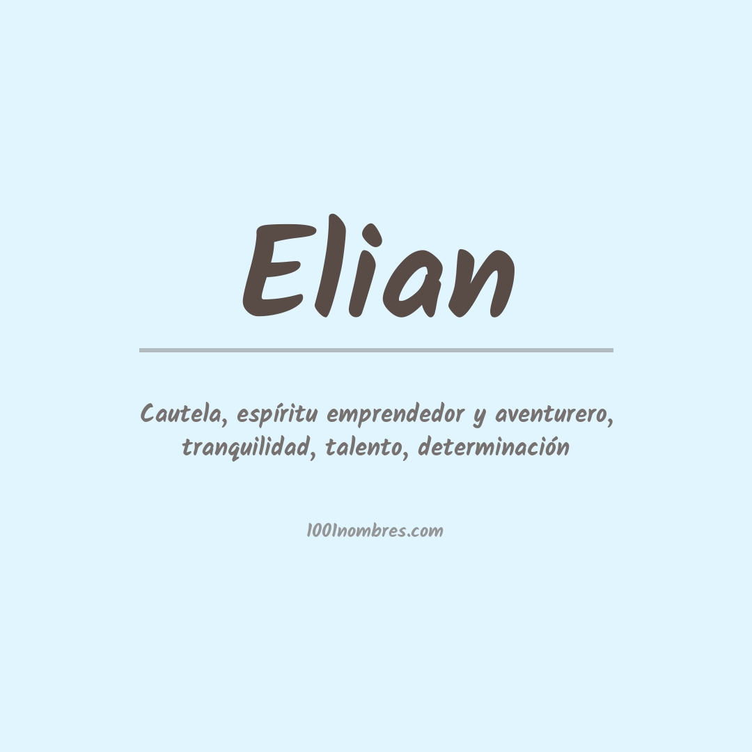 Significado del nombre Elian