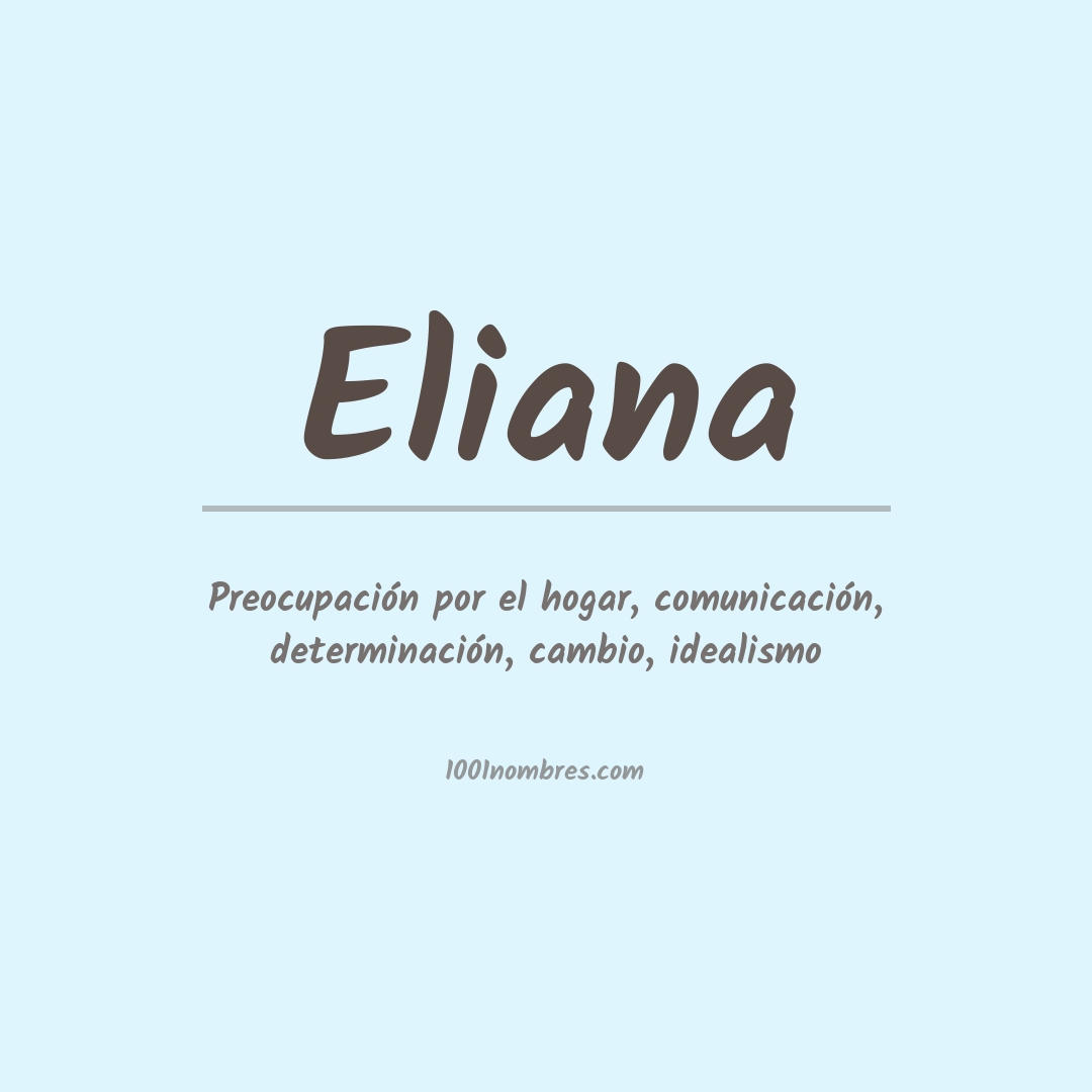 Significado del nombre Eliana