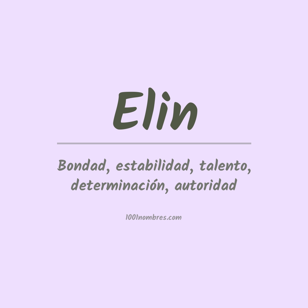 Significado del nombre Elin