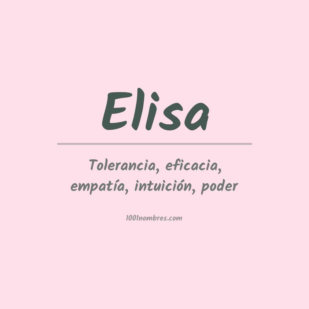 Significado del nombre Elisa
