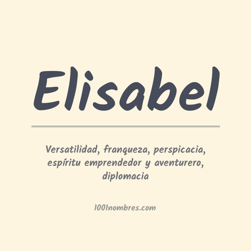 Significado del nombre Elisabel