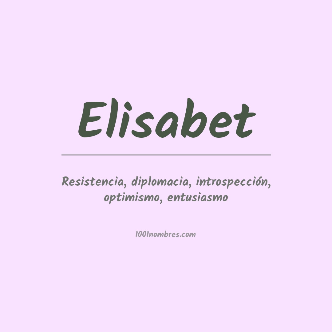 Significado del nombre Elisabet
