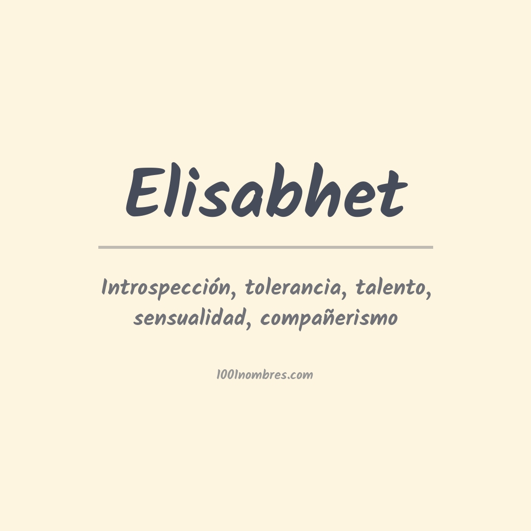 Significado del nombre Elisabhet