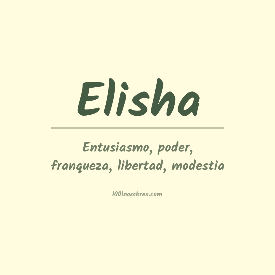 Significado del nombre Elisha