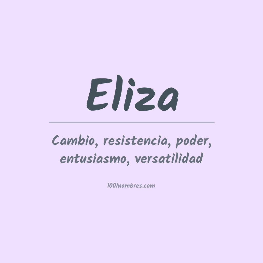Significado del nombre Eliza