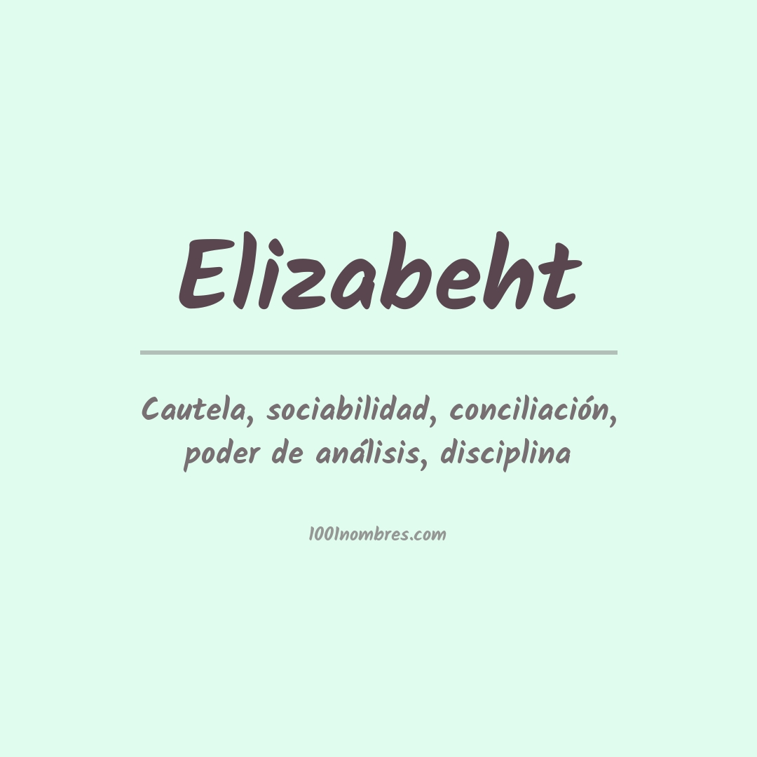 Significado del nombre Elizabeht