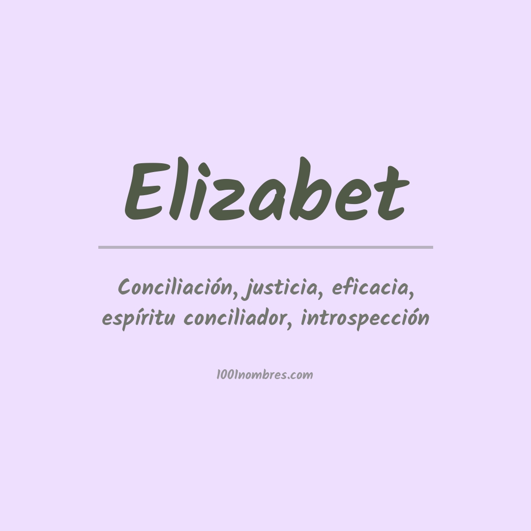 Significado del nombre Elizabet