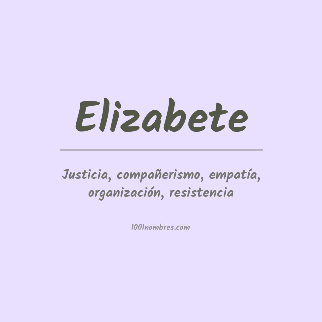 Significado del nombre Elizabete